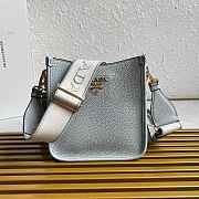 Fortok Prada Leather mini shoulder bag Granite Gray 20*19*6cm  - 1