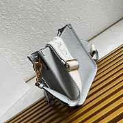 Fortok Prada Leather mini shoulder bag Granite Gray 20*19*6cm  - 6