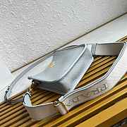 Fortok Prada Leather mini shoulder bag Granite Gray 20*19*6cm  - 5