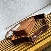 Fortok Prada Leather mini shoulder bag Caramel 20*19*6cm  - 5