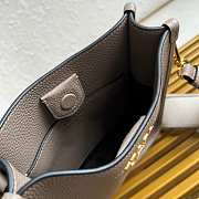 Fortok Prada Leather mini shoulder bag Clay Gray 20*19*6cm  - 5