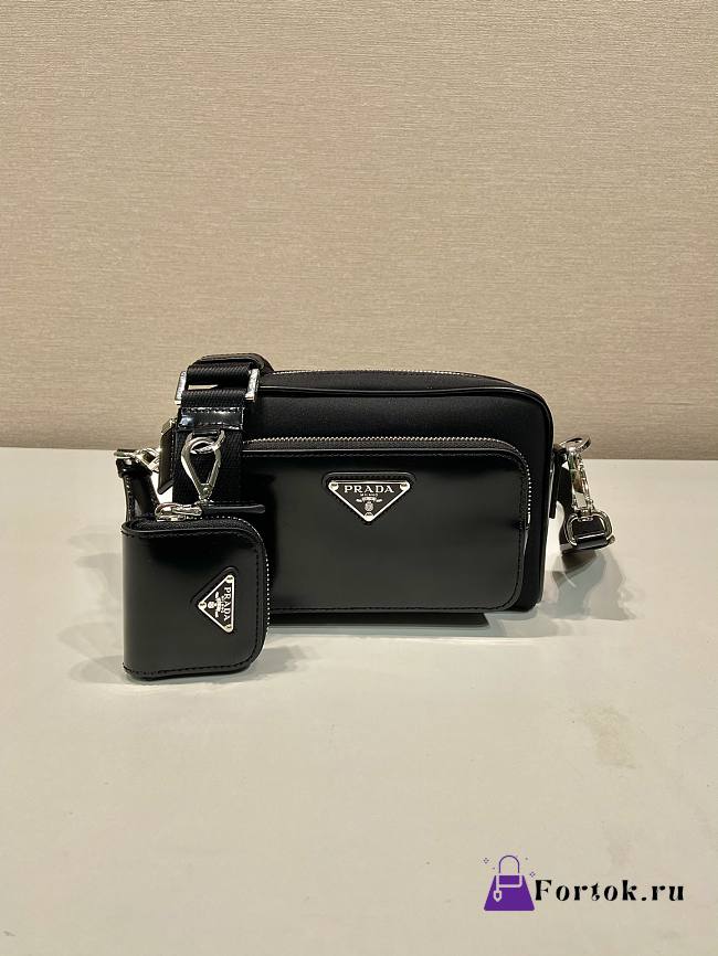 Fortok Prada Re-Nylon shoulder bag Black 18x11.5x5cm - 1