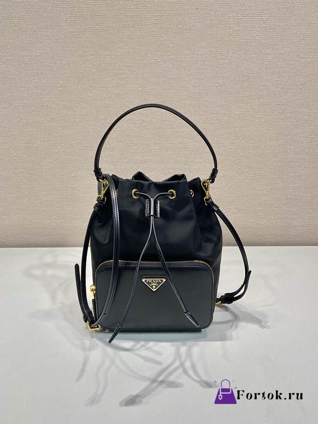 Fortok Prada Duet Re-Nylon bucket bag Black 17.5x22.5x12cm - 1
