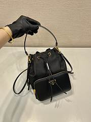 Fortok Prada Duet Re-Nylon bucket bag Black 17.5x22.5x12cm - 3
