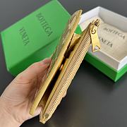 Fortok Bottega Veneta Wallet Gold 14.5x9.5 cm - 5