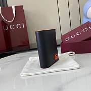 Fortok Gucci Black Wallet Logo Orange 10.5 x 7.5 x 2.5 cm - 4