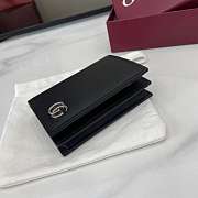 Fortok Gucci Black Wallet Logo Silver 10.5 x 7.5 x 2.5 cm - 5