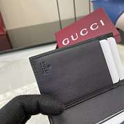 Fortok Gucci Black Wallet Logo Silver 10.5 x 7.5 x 2.5 cm - 3