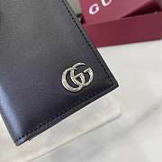 Fortok Gucci Black Wallet Logo Silver 10.5 x 7.5 x 2.5 cm - 2