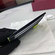 Fortok Gucci Black Card Holder Logo Green 11 x 7 cm - 6