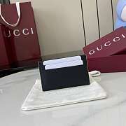 Fortok Gucci Black Card Holder Logo Green 11 x 7 cm - 5