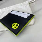Fortok Gucci Black Card Holder Logo Green 11 x 7 cm - 4