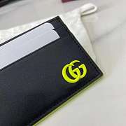 Fortok Gucci Black Card Holder Logo Green 11 x 7 cm - 2