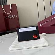 Fortok Gucci Black Card Holder Logo Orange 11 x 7 cm - 1