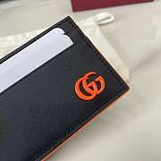 Fortok Gucci Black Card Holder Logo Orange 11 x 7 cm - 4