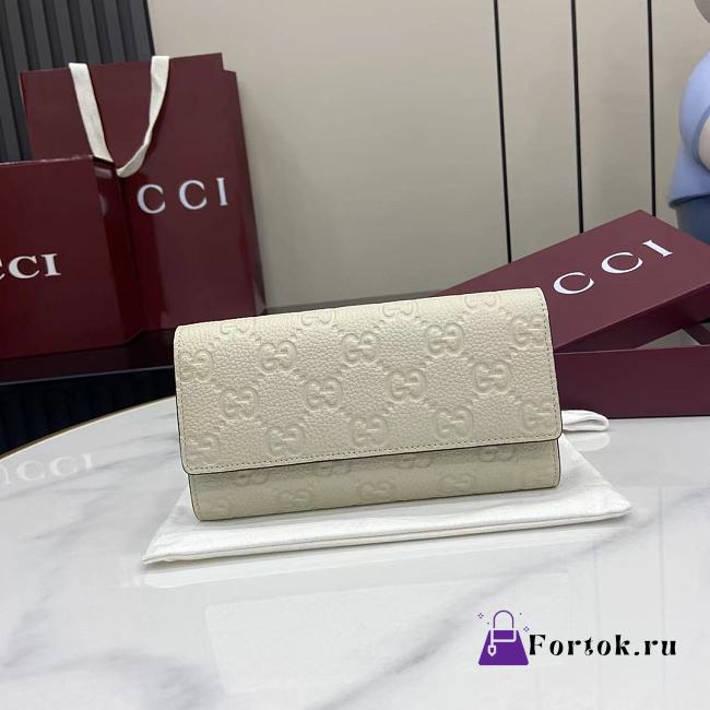 Fortok Gucci Long Wallet Off-White 19 x 10 x 2.5 cm - 1