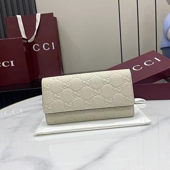 Fortok Gucci Long Wallet Off-White 19 x 10 x 2.5 cm