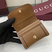 Fortok Gucci Blondie Mini Wallet Dark Brown 11 x 9 cm  - 4