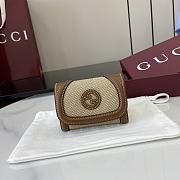 Fortok Gucci Blondie Mini Wallet Canvas Brown 11 x 9 cm  - 1
