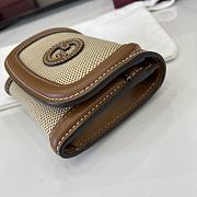 Fortok Gucci Blondie Mini Wallet Canvas Brown 11 x 9 cm  - 6