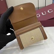 Fortok Gucci Blondie Mini Wallet Canvas Brown 11 x 9 cm  - 2