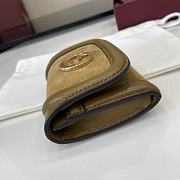 Fortok Gucci Blondie Mini Wallet Suede Brown 11 x 9 cm  - 5