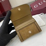 Fortok Gucci Blondie Mini Wallet Suede Brown 11 x 9 cm  - 3
