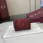 Fortok Gucci Blondie Mini Wallet Suede Rouge 11 x 9 cm  - 1