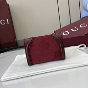 Fortok Gucci Blondie Mini Wallet Suede Rouge 11 x 9 cm  - 6