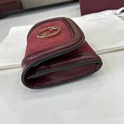 Fortok Gucci Blondie Mini Wallet Suede Rouge 11 x 9 cm  - 5