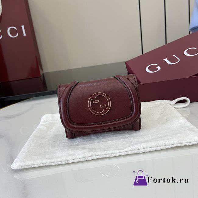 Fortok Gucci Blondie Mini Wallet Logo Brown 11 x 9 cm  - 1