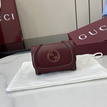 Fortok Gucci Blondie Mini Wallet Logo Brown 11 x 9 cm 