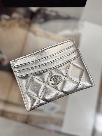 Fortok Chanel Card Holder Silver 