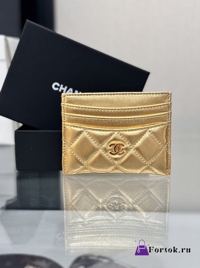 Fortok Chanel Card Holder Gold  - 1
