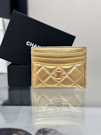 Fortok Chanel Card Holder Gold 