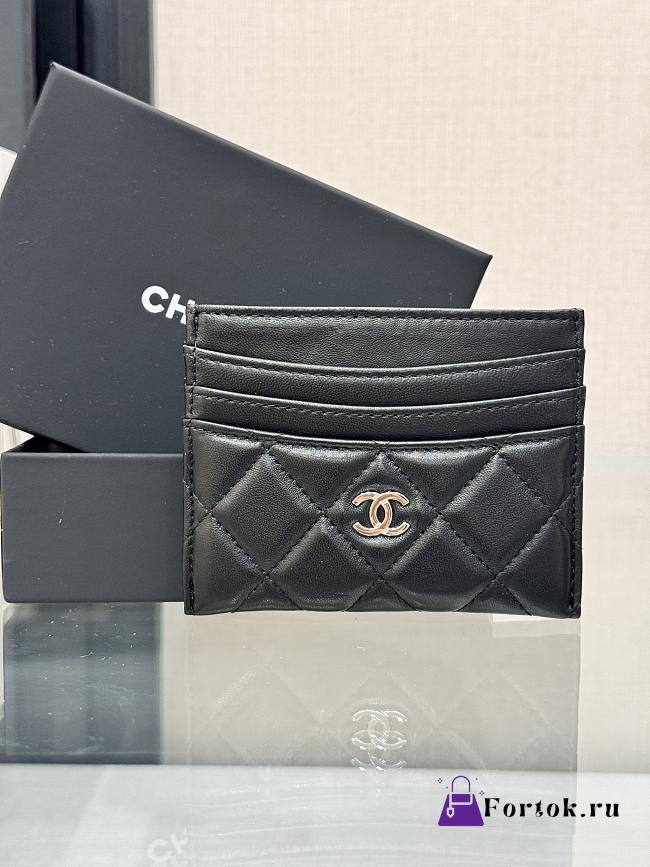 Fortok Chanel Card Holder Black - 1