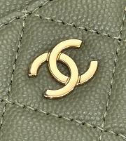 Fortok Chanel Card Holder Carviar Matcha Green - 6