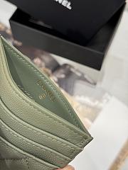 Fortok Chanel Card Holder Carviar Matcha Green - 3