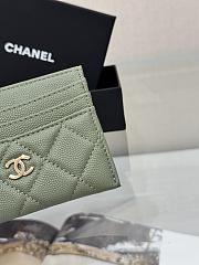 Fortok Chanel Card Holder Carviar Matcha Green - 2