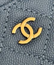 Fortok Chanel Card Holder Carviar Navy Blue - 6