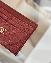 Fortok Chanel Card Holder Carviar Red - 6