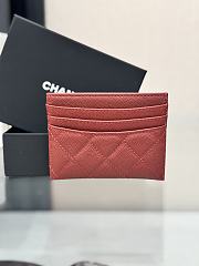 Fortok Chanel Card Holder Carviar Red - 5
