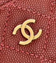 Fortok Chanel Card Holder Carviar Red - 3