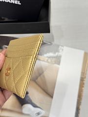 Fortok Chanel Card Holder Carviar Gold - 4