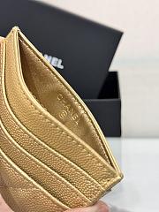 Fortok Chanel Card Holder Carviar Gold - 2