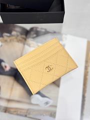 Fortok Chanel Card Holder Carviar Baby Yellow - 1
