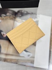 Fortok Chanel Card Holder Carviar Baby Yellow - 6