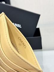 Fortok Chanel Card Holder Carviar Baby Yellow - 4