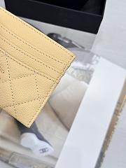 Fortok Chanel Card Holder Carviar Baby Yellow - 3