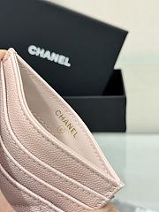 Fortok Chanel Card Holder Carviar Baby Pink - 3